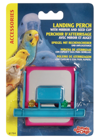 Living World Mirror with Perch Beads and Feeders