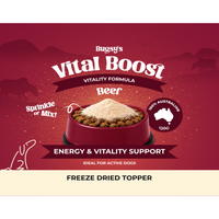 Bugsy's Vital Boost Vitality Beef Dog Food Topper 120g