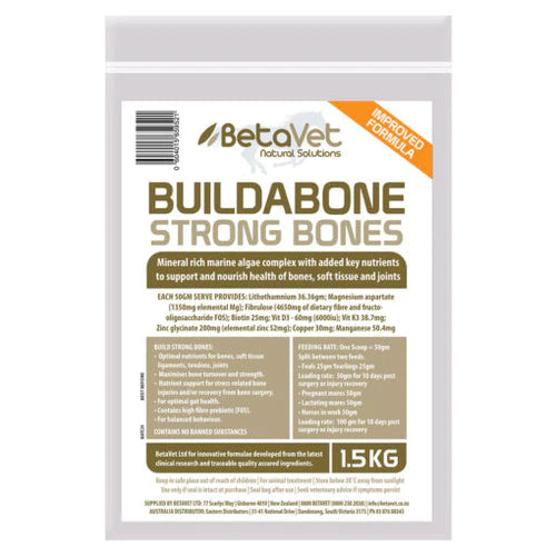 BetaVet Natural Solutions BuildaBone Strong Bone for Horses - 1.5kg | PeekAPaw Pet Supplies