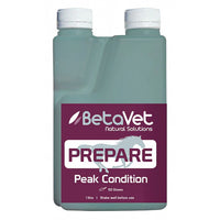 BetaVet Prepare Peak Condition, 1 litre dosing bottle with a burgundy label
