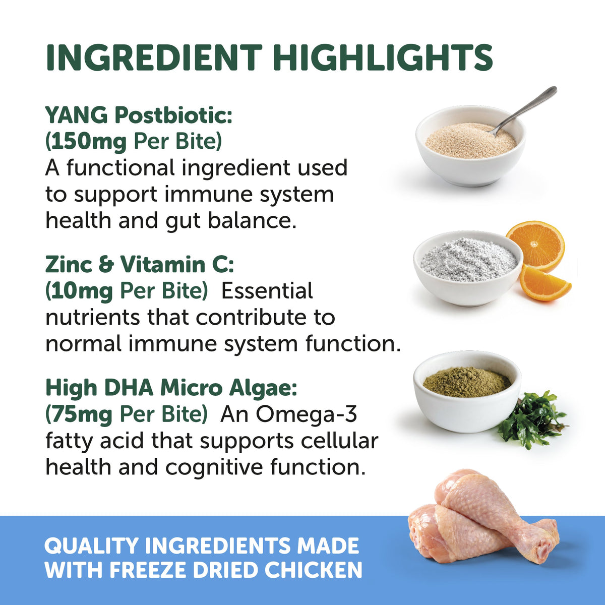 Natural Animal Solutions Freeze Formed Cat Immune Health Bites — brand infographic 4