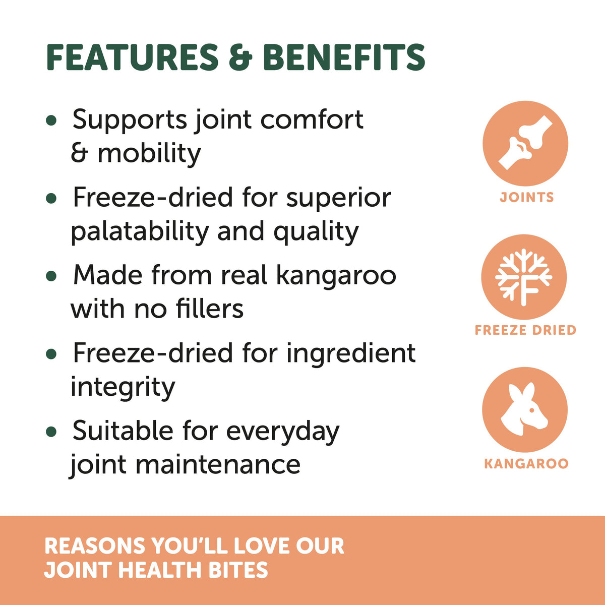Natural Animal Solutions Freeze Formed Joint Health Bites — brand infographic 3