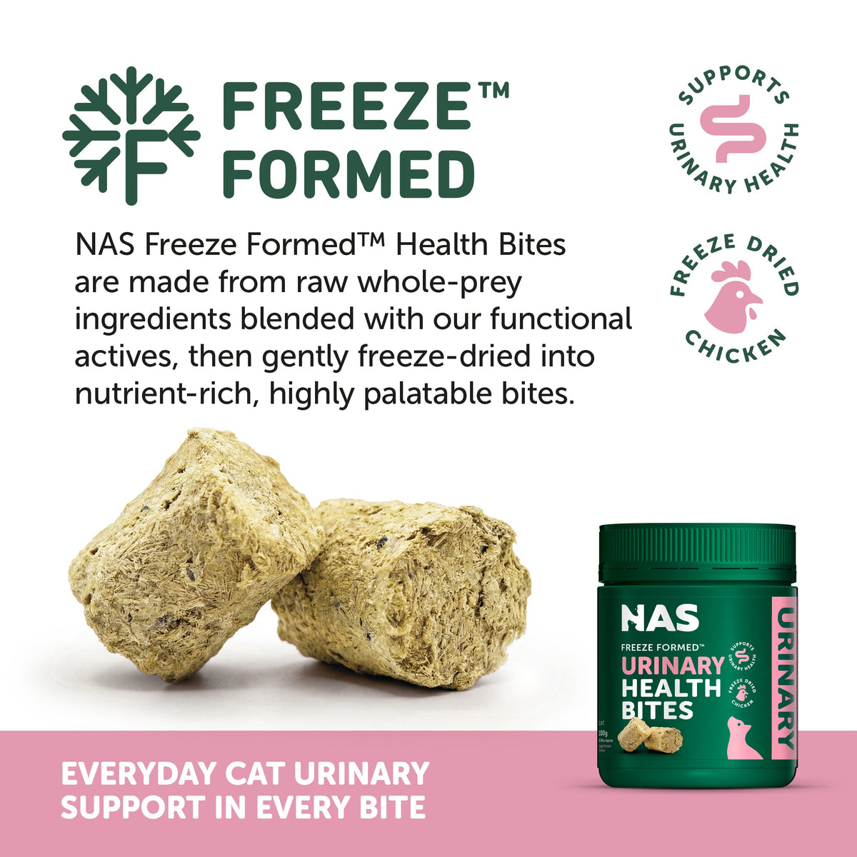Natural Animal Solutions Freeze Formed Cat Urinary Health Bites — brand infographic 2