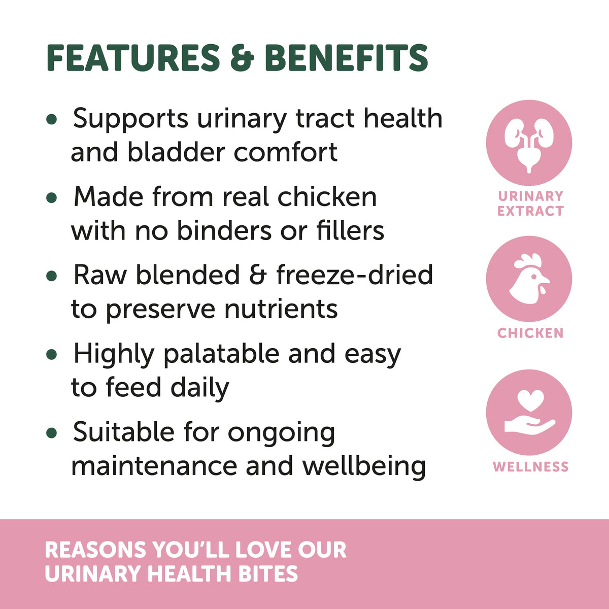 Natural Animal Solutions Freeze Formed Cat Urinary Health Bites — brand infographic 3