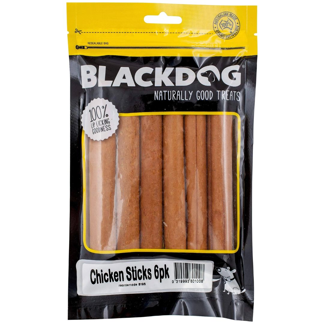 Blackdog Chicken Sticks Dog Treats - 6Pk | PeekAPaw Pet Supplies