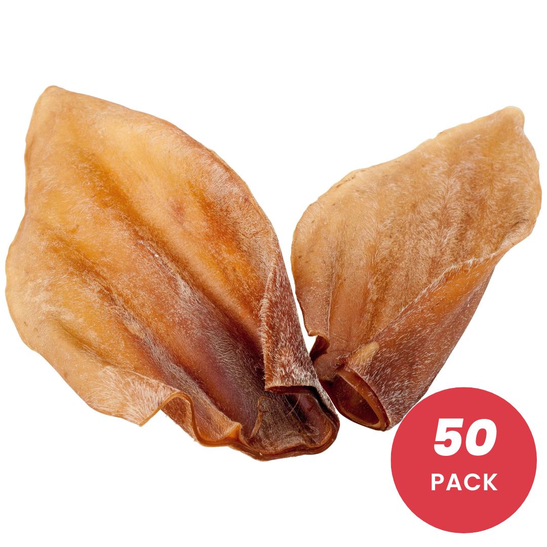 Blackdog Cow Ear Dog Treats 50Pack | PeekAPaw Pet Supplies