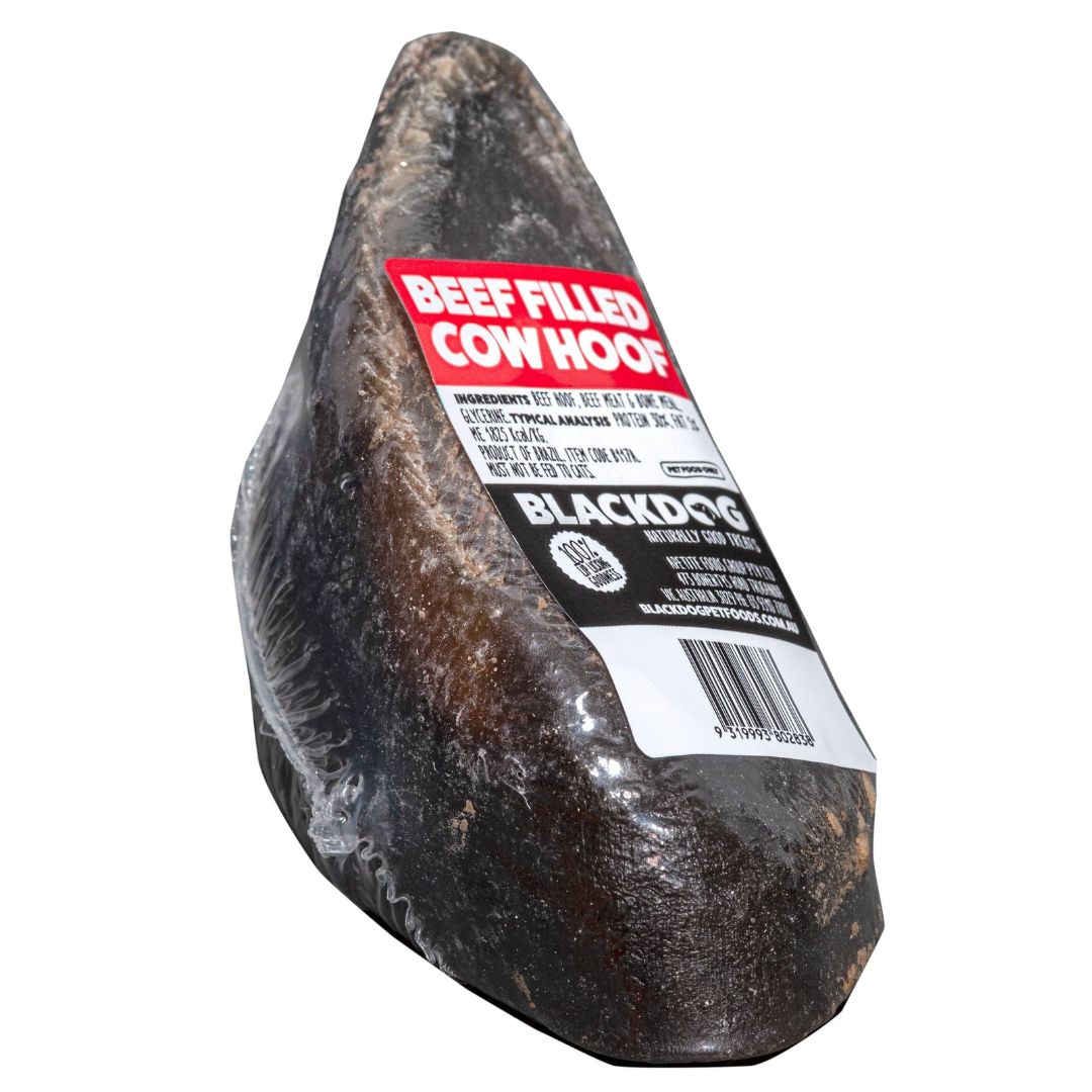 Blackdog Filled Cow Hoof Beef Dog Treats | PeekAPaw Pet Supplies
