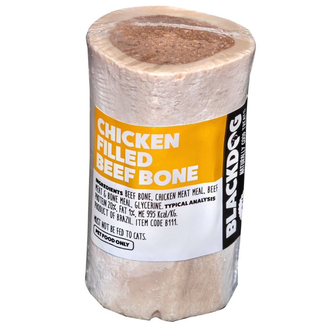 Blackdog Filled Marrow Bone Chicken Dog | PeekAPaw Pet Supplies Treats 