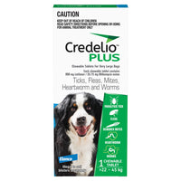 Credelio Plus carton for very large dogs, 22-45 kg band, one chewable tablet