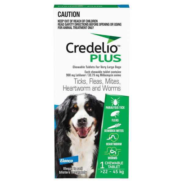 Credelio Plus for XLarge Dogs 22-45kg - 1 Pack | PeekAPaw Pet Supplies