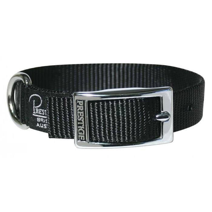 Prestige Pet Single Layer Nylon Dog Collar - 46cm Black