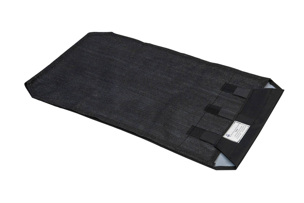 Superior Pet Goods dog bed cover laid flat, showing the leg straps and product label