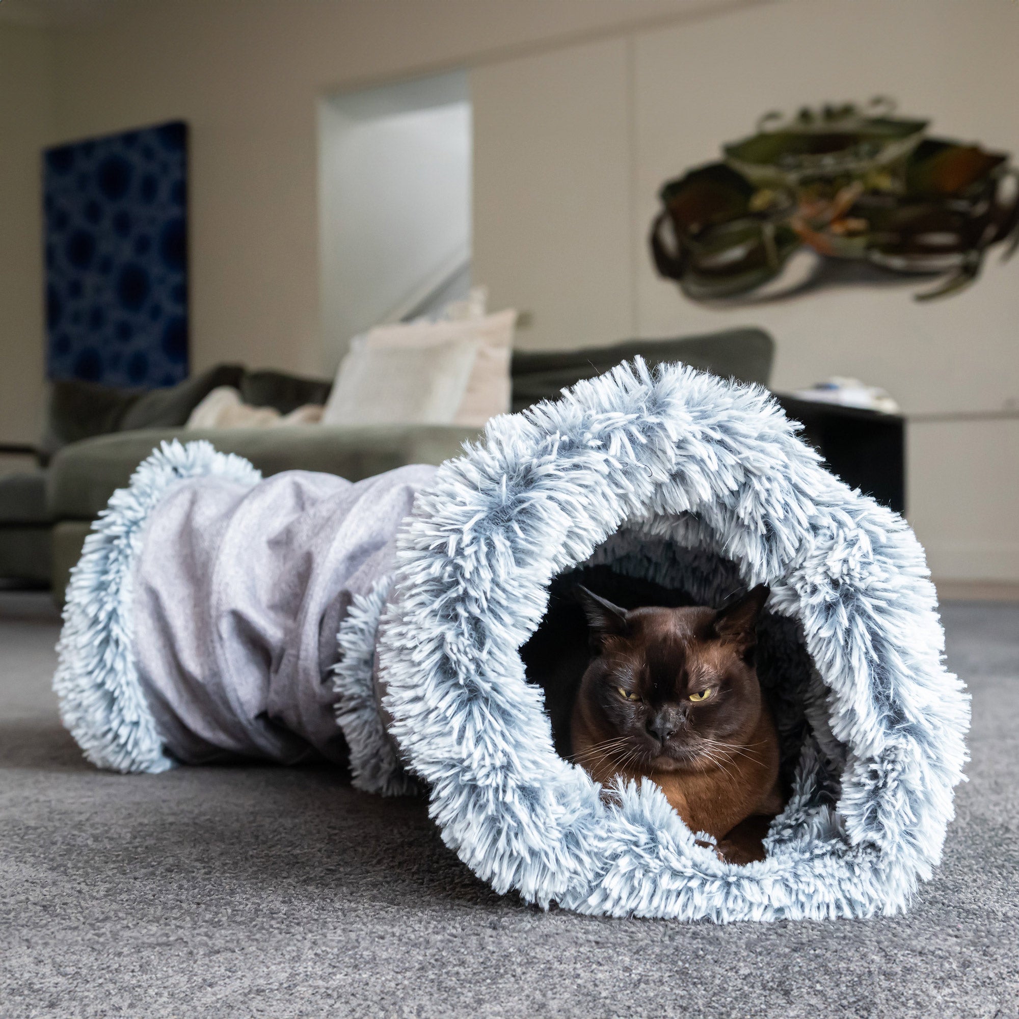 Superior Pet Goods Cat Tunnel in Dove Grey