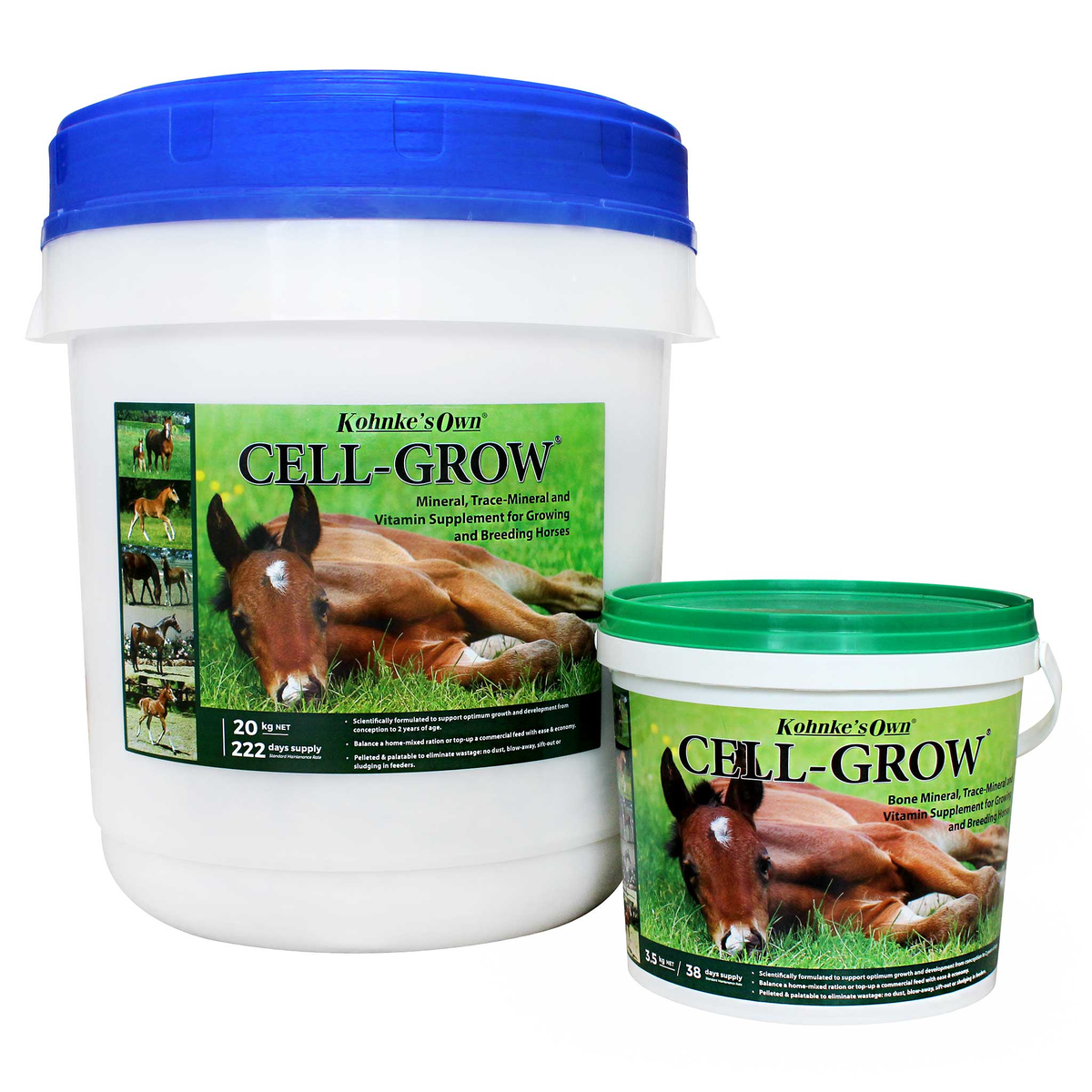 Kohnke's Own Cell-Grow supplement for growing and breeding horses, front of pack