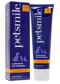 Petsmile Professional pet toothpaste, Say Cheese flavour, box and tube