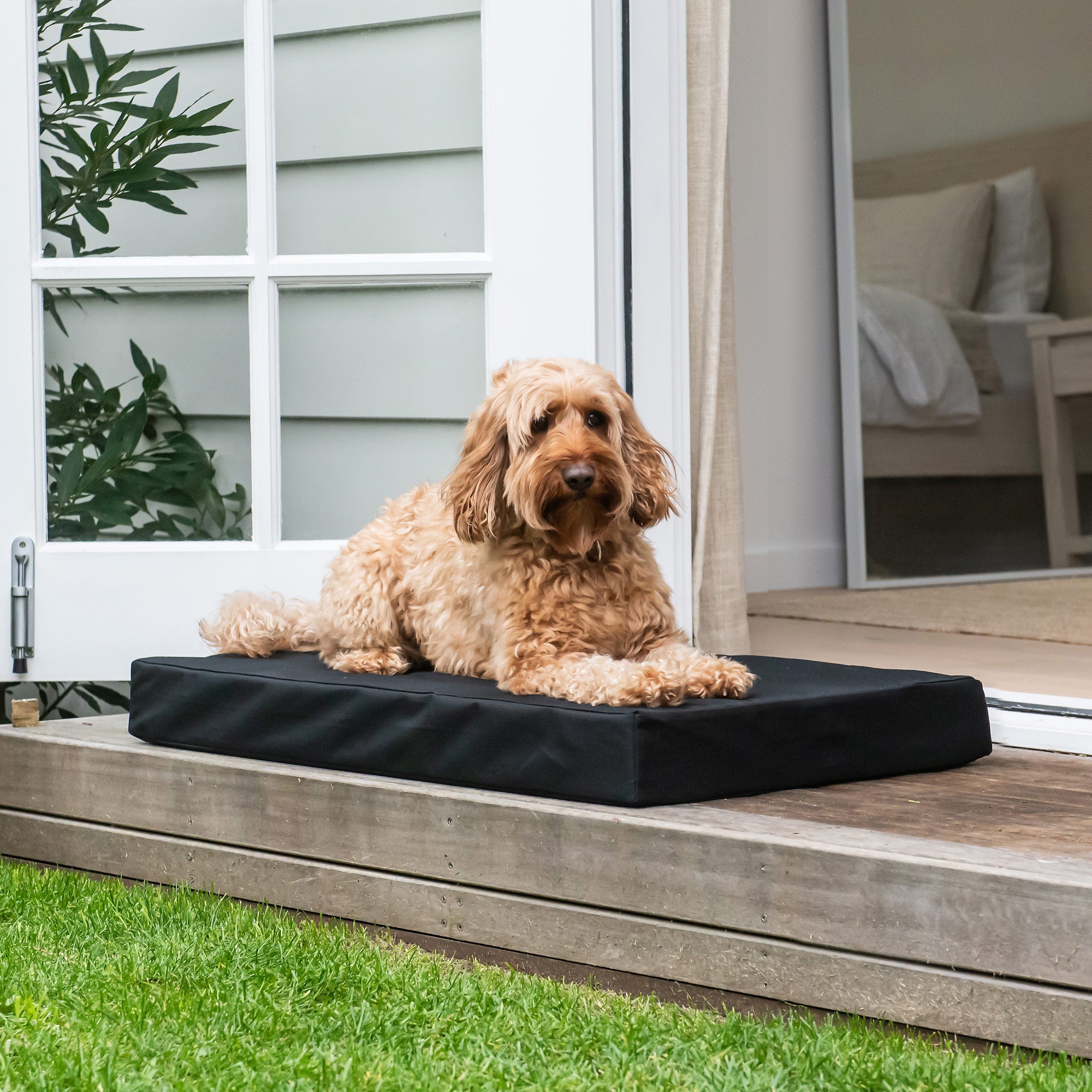 Superior Pet Goods Tough Crate Mat Ripstop inside a dog crate