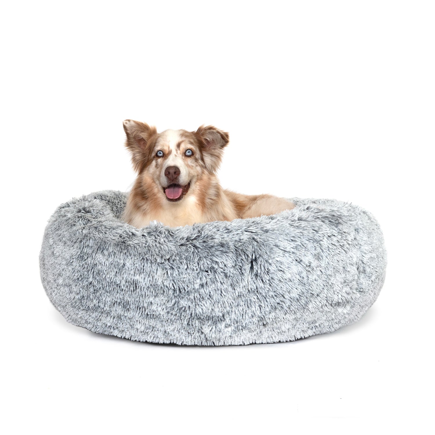 Superior Pet Goods Curl Up Cloud in Dove Grey viewed from above