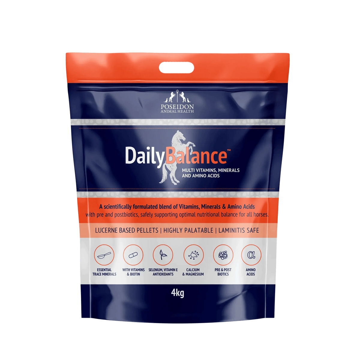 Poseidon Animal Health Daily Balance 4kg sachet front of pack