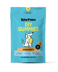 Raw Pawz Blueberry Boost DIY Dog Gummies 90g pack, front of pack