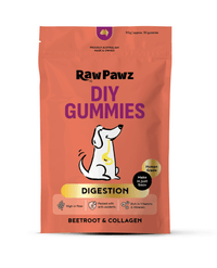 Raw Pawz Beetroot & Collagen DIY Dog Gummies 90g pack, front of pack