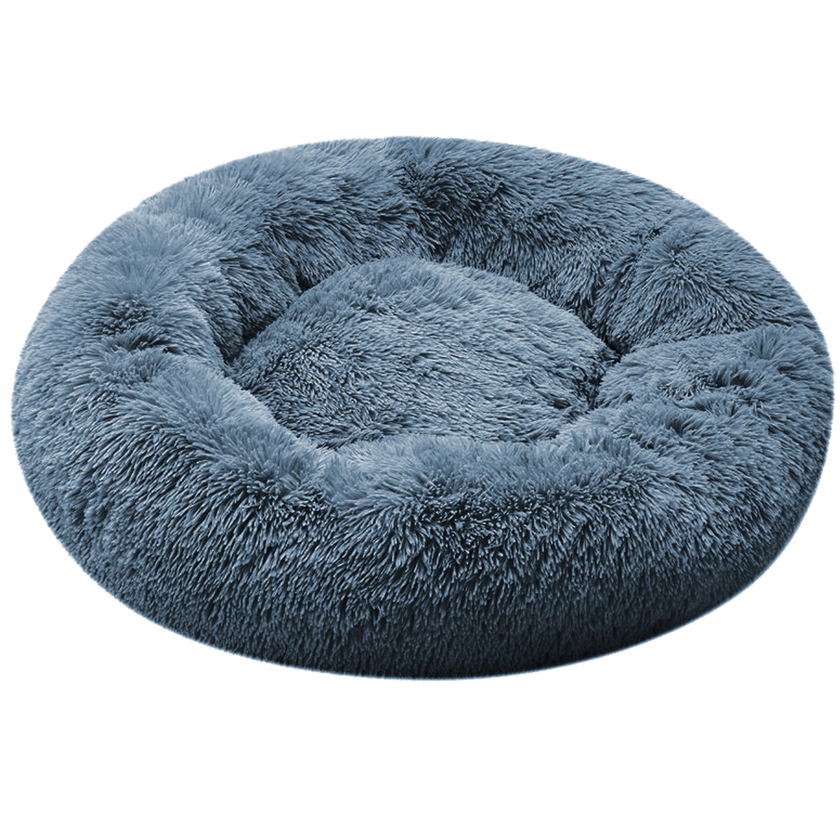 FurKidz Donut Bed in Luxury Pile Large 70cm in Grey