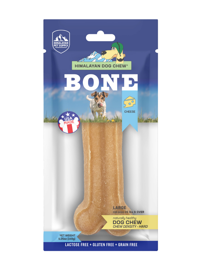 Himalayan Dog Chew Bone - Cheese - Large | PeekAPaw Pet Supplies