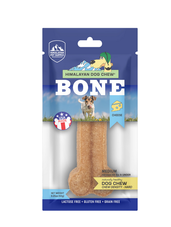 Himalayan Dog Chew Bone - Cheese - Medium | PeekAPaw Pet Supplies