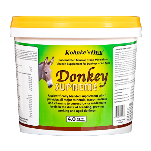 Kohnke's Own Donkey Supreme donkey supplement 4kg pack