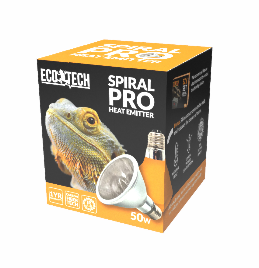 Eco Tech Spiral Heat Emitter - 50W | PeekAPaw Pet Supplies