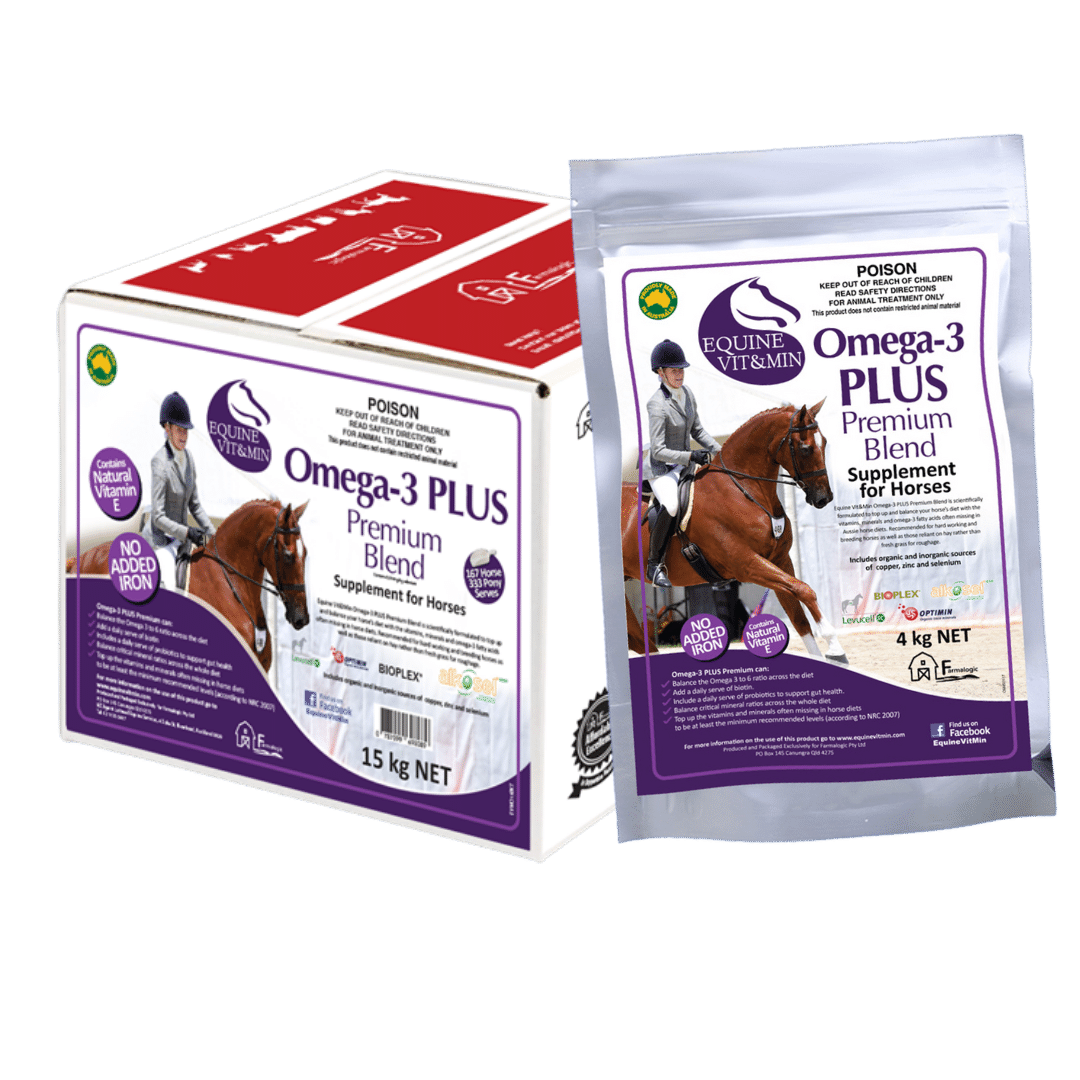 Equine Vit&Min EVM Omega-3 Plus supplement for horses