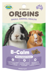 Vetafarm Origins B-Calm Chews tub front of pack