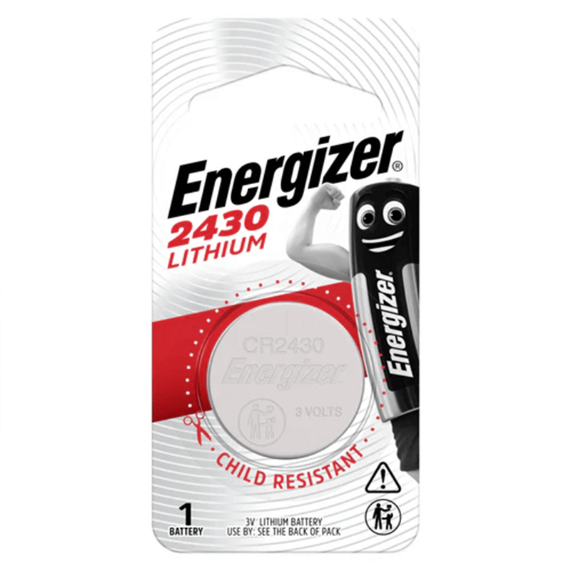 Energizer 2430 3V lithium coin battery 1 pack blister card