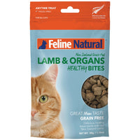 Feline Natural Lamb Healthy Bites cat treats — 50g pack of freeze-dried 100% New Zealand grass-fed lamb