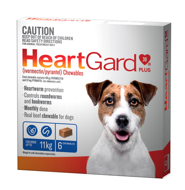 HeartGard Plus for Dogs - 6 Pack Small (0-11kg) | PeekAPaw Pet Supplies