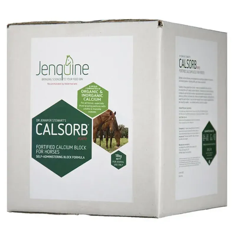Jenquine Calsorb Forte 18kg calcium and mineral lick block for horses