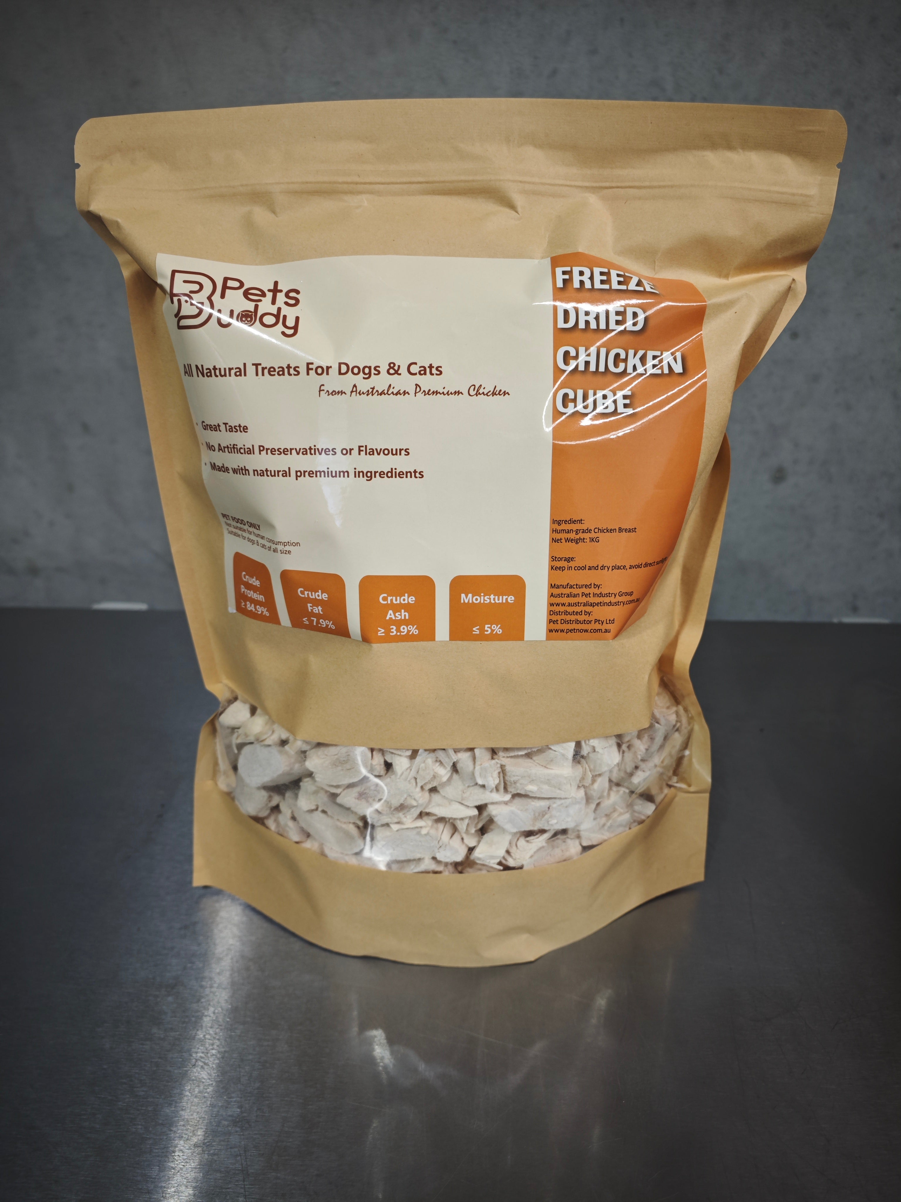 PetsBuddy Chicken Breast Freeze-Dried Pet Treats for Dogs & Cats