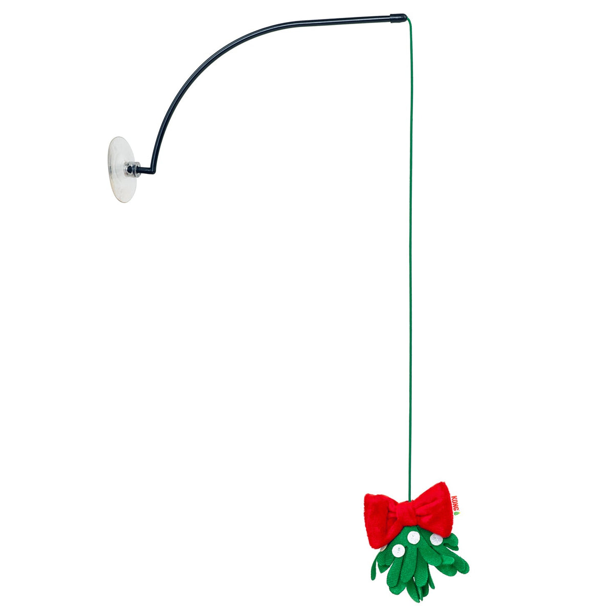 KONG Holiday Connects Window Mistletoe cat teaser toy with suction mount