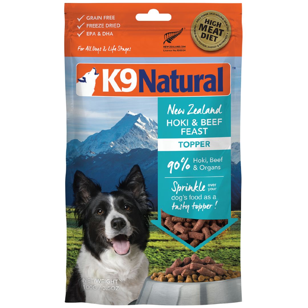K9 Natural Freeze Dried Hoki & Beef Feast Topper