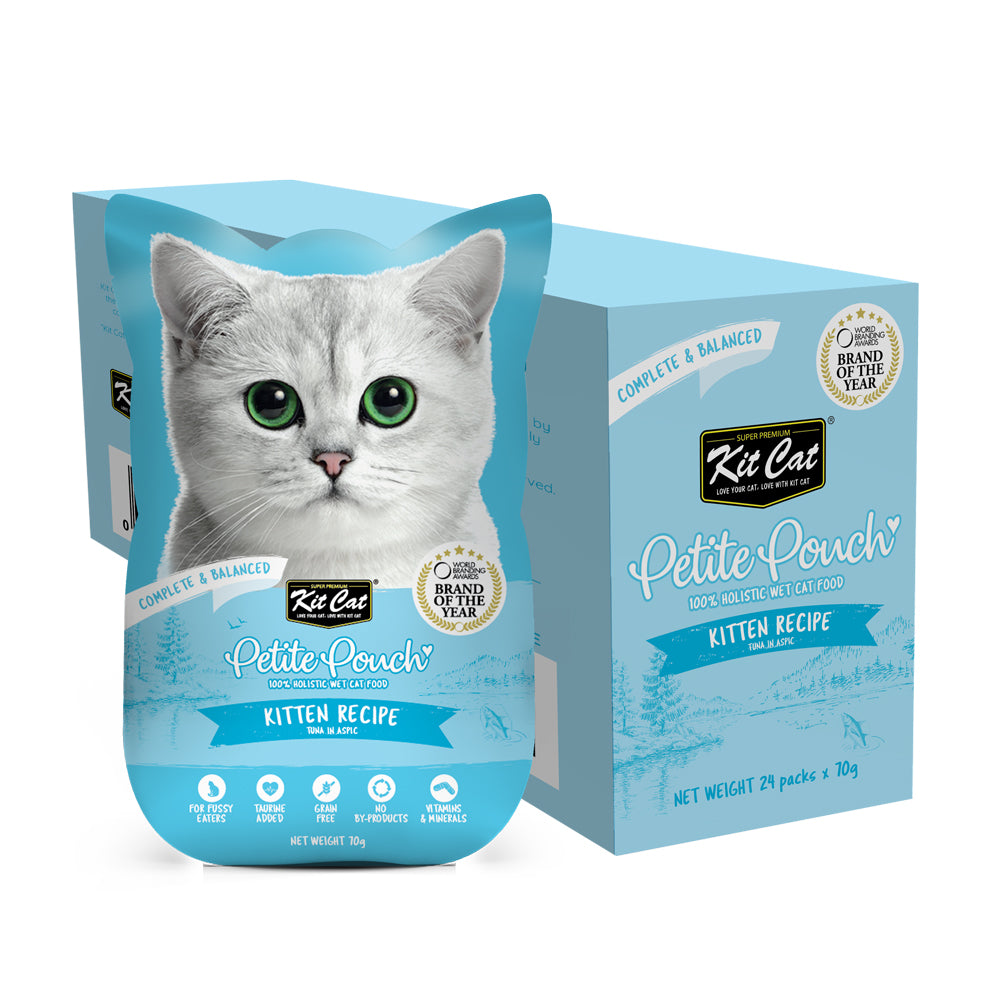 Kit Cat Petite Pouch Kitten Tuna 70g display box of 24 pouches