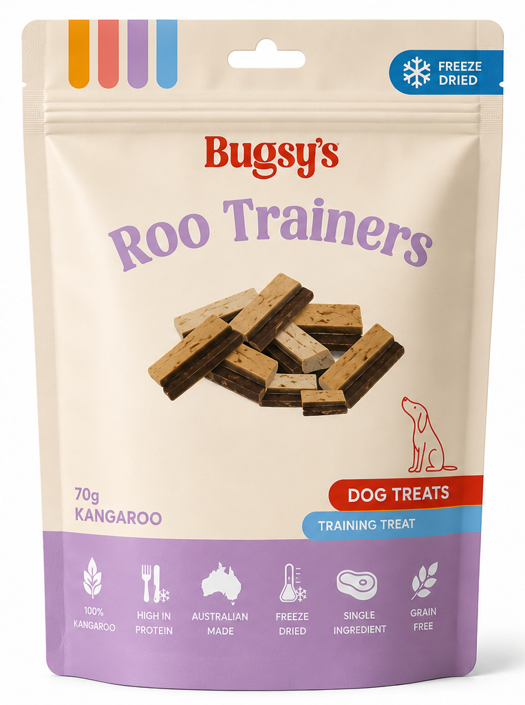 Bugsy's Freeze Dried Kangaroo Trainers Pet Treats 2