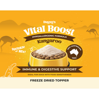 Bugsy's Vital Boost Hypoallergenic Kangaroo Dog Food Topper 120g