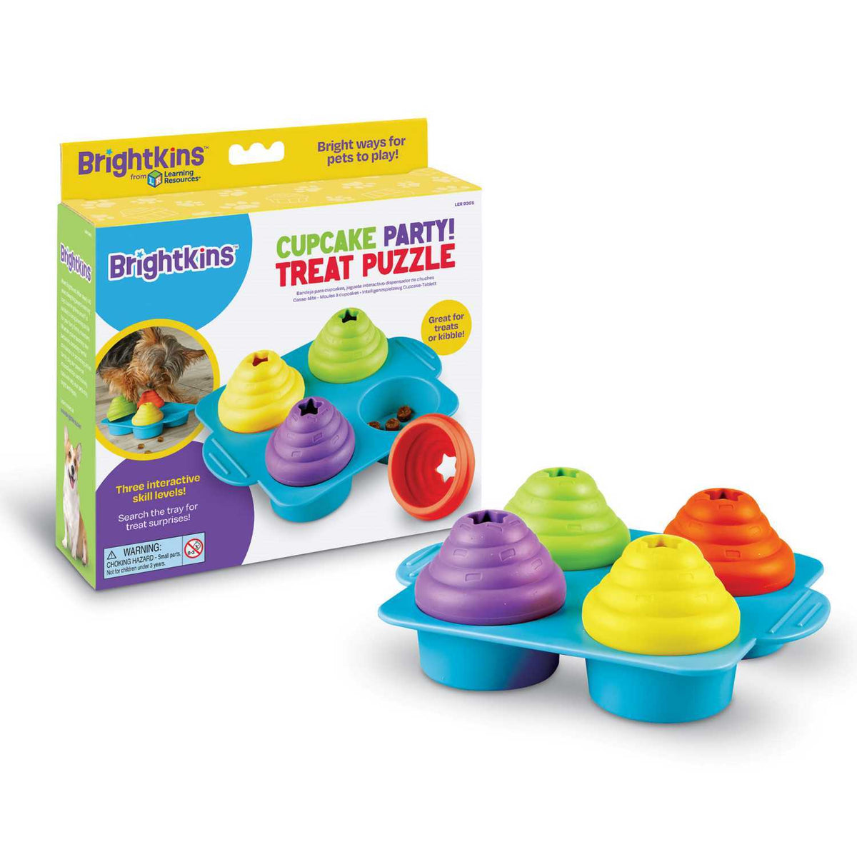 Brightkins Cupcake Party interactive dog treat puzzle