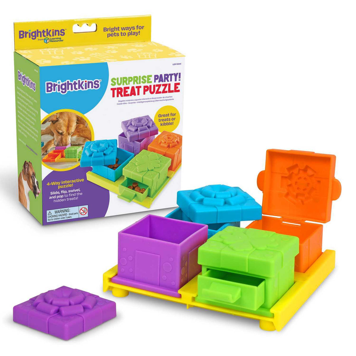 Brightkins Surprise Party interactive dog treat puzzle