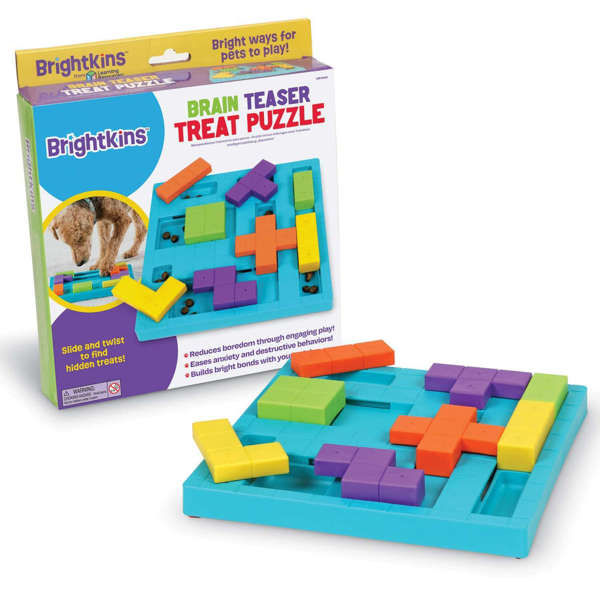 Brightkins Brain Teaser interactive dog treat puzzle