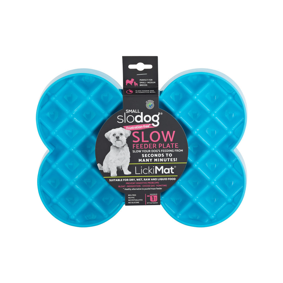 LickiMat Slodog Slow Feeder Plate for Dogs - Small Turquoise