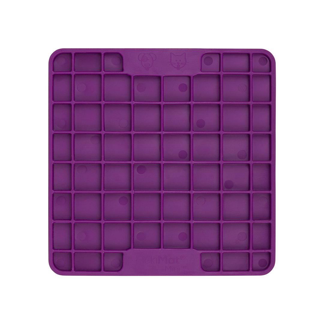 Lickimat Mini Playdate Slow Feeder Mat for Dogs - Purple