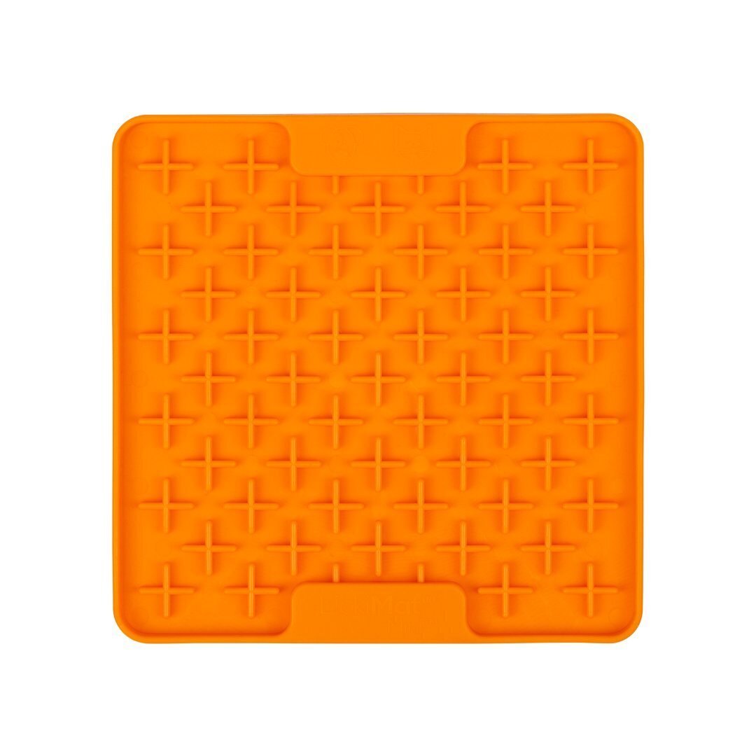 LickiMat Mini Buddy Slow Feeder Mat for Dogs - Orange