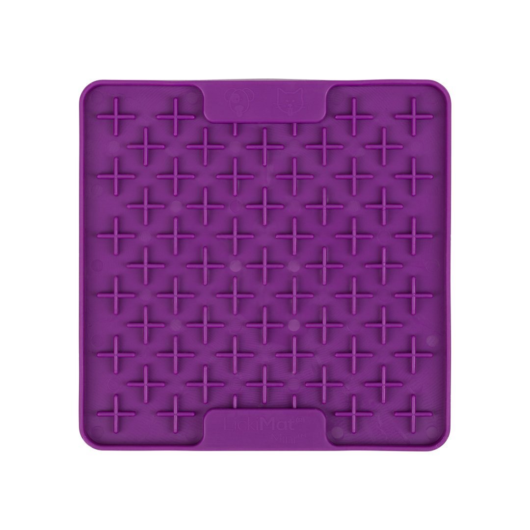 LickiMat Mini Buddy Slow Feeder Mat for Dogs - Purple