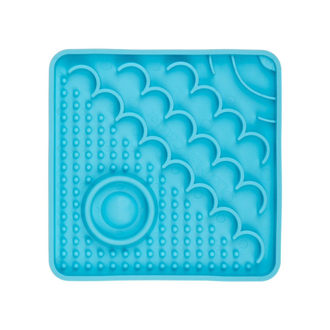 LickiMat Caster Slow Food Bowl Mat for Cats - Turquoise