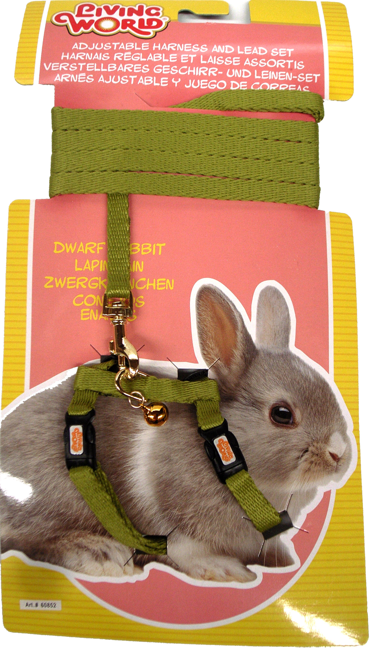 Living World Dwarf Rabbit Harness and Lead Set - Green